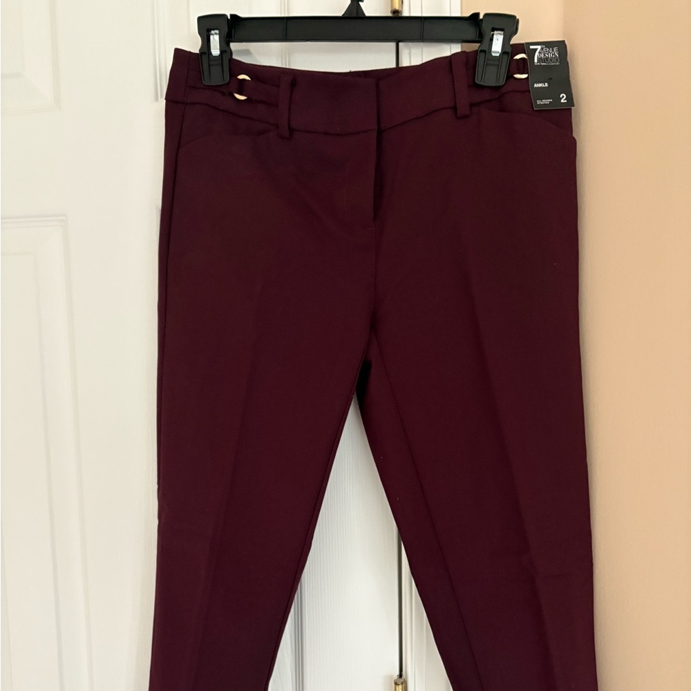 Avenue Burgundy Women's Pants
